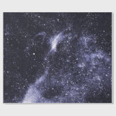 Violet paarse zwarte abstracte melkweg cadeaupapier (Vlak)