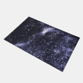 Violet paarse zwarte abstracte melkweg deurmat (Schuin)