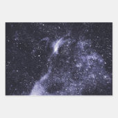 Violet paarse zwarte abstracte melkweg inpakpapier vel (Voorkant 3)