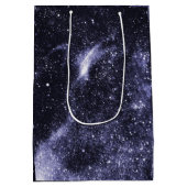 Violet paarse zwarte abstracte melkweg medium cadeauzakje (Achterkant)