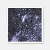 Violet paarse zwarte abstracte melkweg servet (Voorkant)