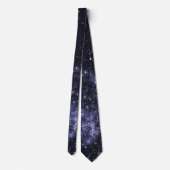 Violet paarse zwarte abstracte melkweg stropdas (Achterkant)