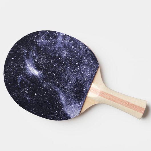 Violet paarse zwarte abstracte melkweg tafeltennisbatje (Zijkant)