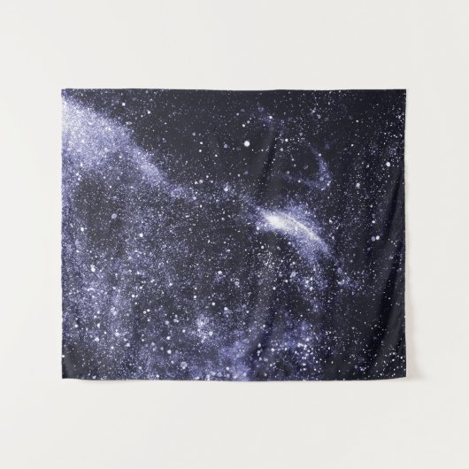 Violet paarse zwarte abstracte melkweg wandkleed (Voorkant (horizontaal))