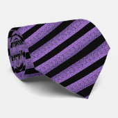 Violet - Paarse zwarte Mode Stropdas (Opgerold)