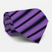 Violet - Paarse zwarte moderne Stropdas (Opgerold)