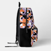 Violet Paarse Zwarte Perzik Sinaasappel Mideeuwse  Bedrukte Rugzak (Links)