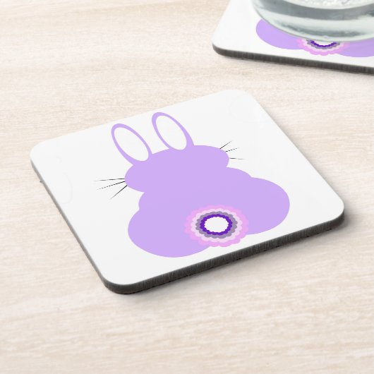 Violet Paasbunny harde Onderzetters (Linkerzijde)