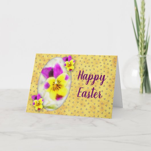 Violet PaasKaart Feestdagen Kaart (Voorkant)