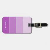 Violet Paint Chip Strip met eigen naam Bagagelabel (Voorkant horizontaal)
