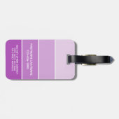 Violet Paint Chip Strip met eigen naam Bagagelabel (Achterkant horizontaal)