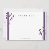  Violet  Paisley Bloemstuk Blank Bedankkaart (Voorkant)