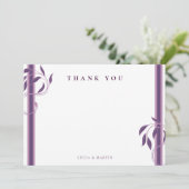  Violet  Paisley Bloemstuk Blank Bedankkaart (Staand voorkant)