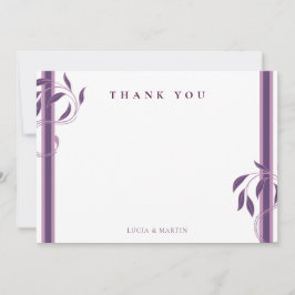 Violet Paisley Bloemstuk Blank Bedankkaart
