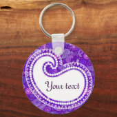 Violet paisley sleutelhanger (Voorkant)