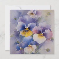 Violet Pansy Aquarel Stijl Hallo Sympathie