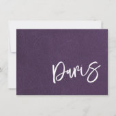 Violet Paris Passport Bedankkaart (Achterkant)