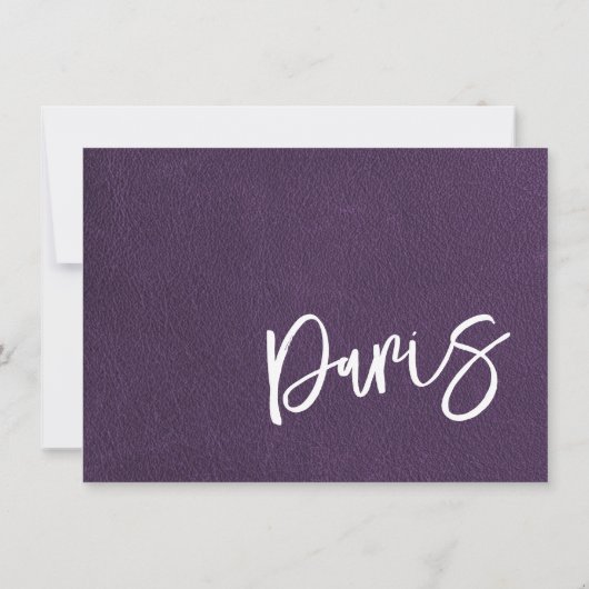 Violet Paris Passport Bedankkaart (Achterkant)