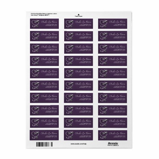 Violet Paris Passport Etiket (Full Sheet)