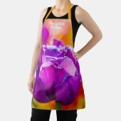 Violet Parrot Tulip Colorful Background Schort (Insitu)