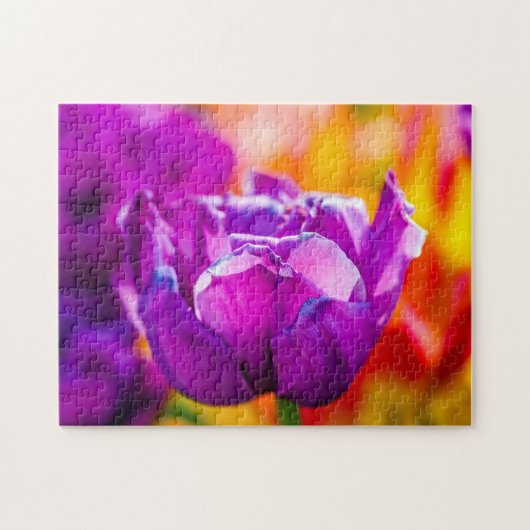 Violet Parrot Tulip Colorful Scene Legpuzzel (Horizontaal)