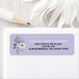 Violet pasta peach Vijf Petal Wilde Rozen Aangepas Etiket