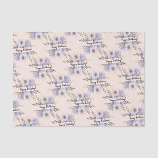 Violet & Pastel Rozen Aangepast Tissuepapier (Voorkant)