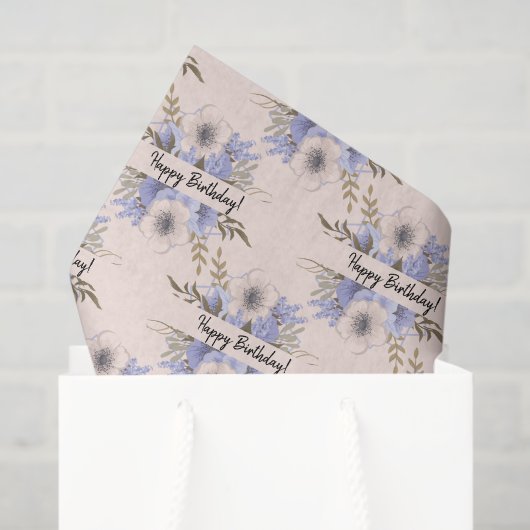 Violet & Pastel Rozen Aangepast Tissuepapier (Cadeauzakje)