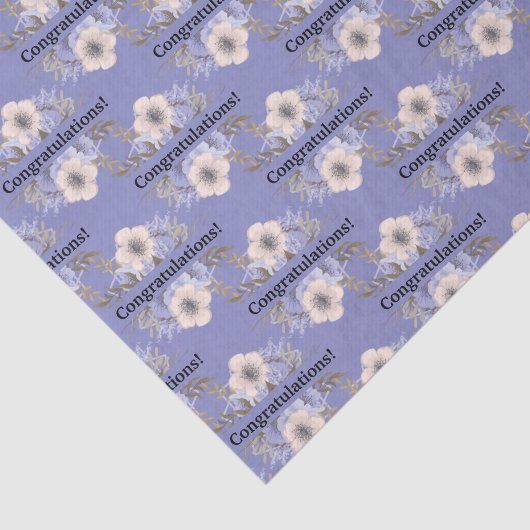 Violet & Pastel Rozen Aangepast Tissuepapier (Detail)