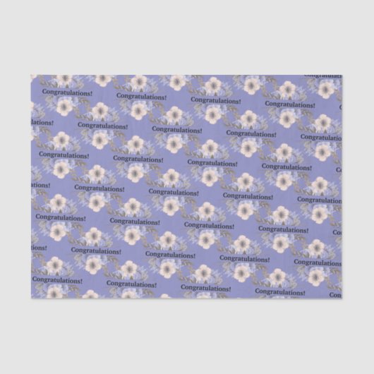 Violet & Pastelrozen Maatwerk Tissuepapier (Voorkant)