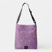 Violet Peach Lilies Vibrant Summer Flowers Pattern Crossbody Tas (Achterkant)