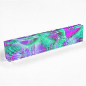 Violet Peacock Feathers, Abstract kristal Mint Naambordje
