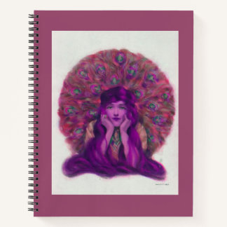 Violet Peacock Notitieboek - Tijdschrift beschrijv