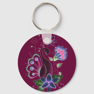 Violet Peacock Sleutelhanger