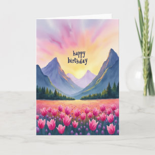 Violet Peak Verjaardagskaart Kaart