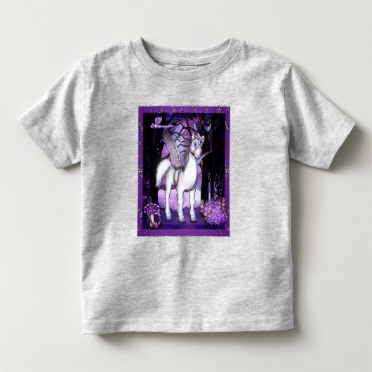 Violet Pegasus Fantasy Art Kinder Shirts (Voorkant)