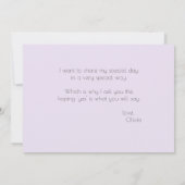 Violet Peony Flowers word mijn Bridesmaid Kaart (Achterkant)