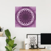 Violet Petals Abstract afdrukken Poster (Thuiskantoor)