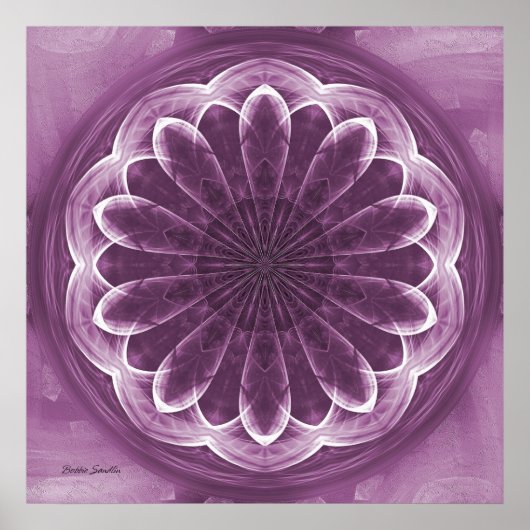 Violet Petals Abstract afdrukken Poster (Voorkant)