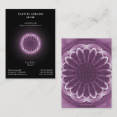 Violet Petals Kunstwerk - Verticaal Visitekaartje (Voorkant / Achterkant)