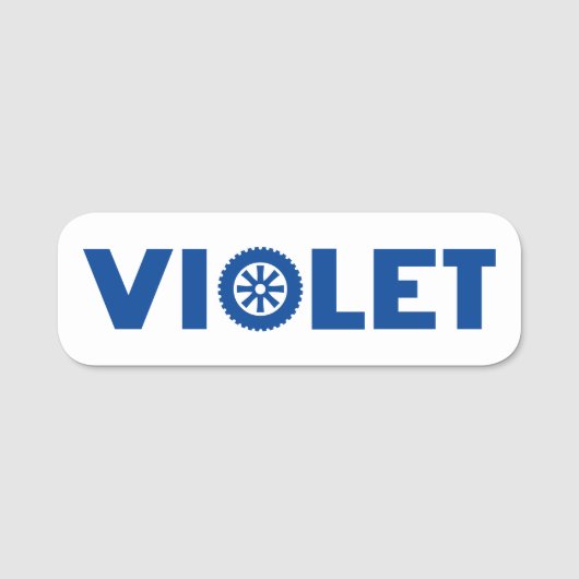 Violet Petrol Head Naamplaatje (Voorkant)