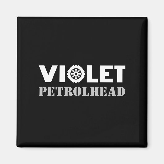 Violet Petrolhead Magneet (Voorkant)