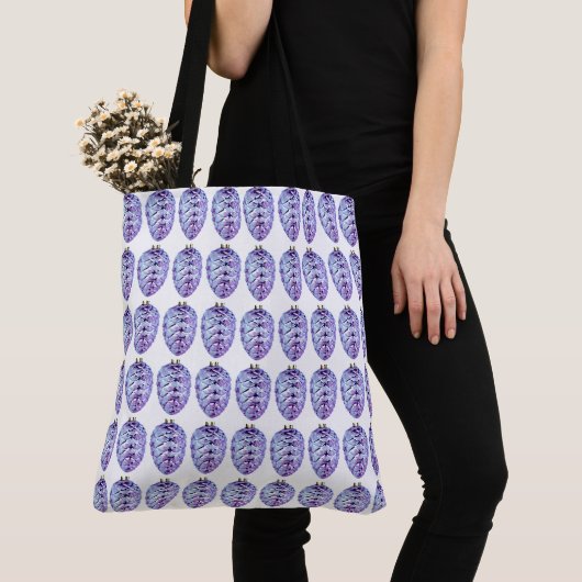 Violet Pinecones Canvas tas (Dichtbij)