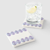 Violet Pinecones Stone Onderzetter (Zijkant)