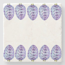 Violet Pinecones Stone Onderzetter