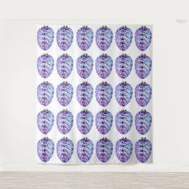 Violet Pinecones Tapestry Wandkleed