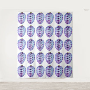 Violet Pinecones Tapestry Wandkleed