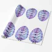 Violet Pinecones — Verpakkingspapier Cadeaupapier (Uitgerold)