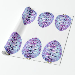 Violet Pinecones — Verpakkingspapier Cadeaupapier