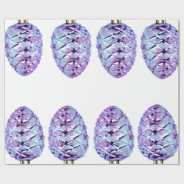 Violet Pinecones — Verpakkingspapier Cadeaupapier
